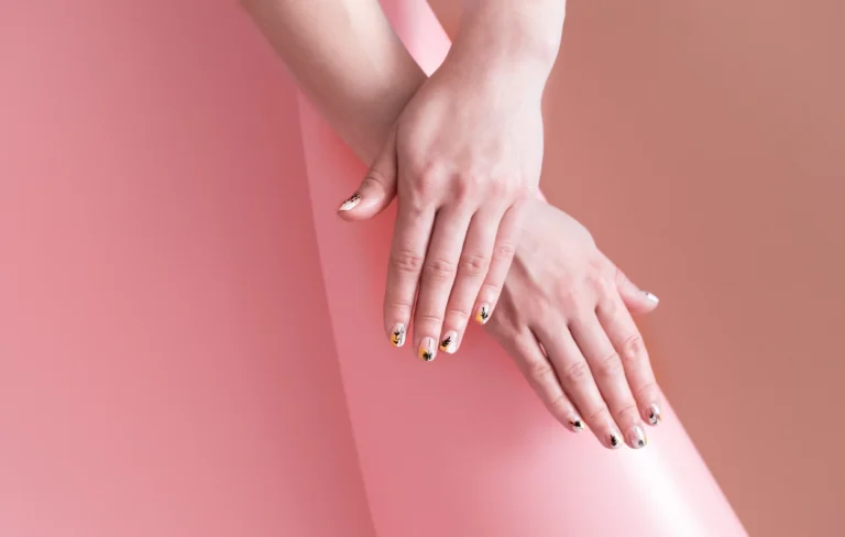 closeup-view-woman-with-beautiful-hands-color-background-space-text